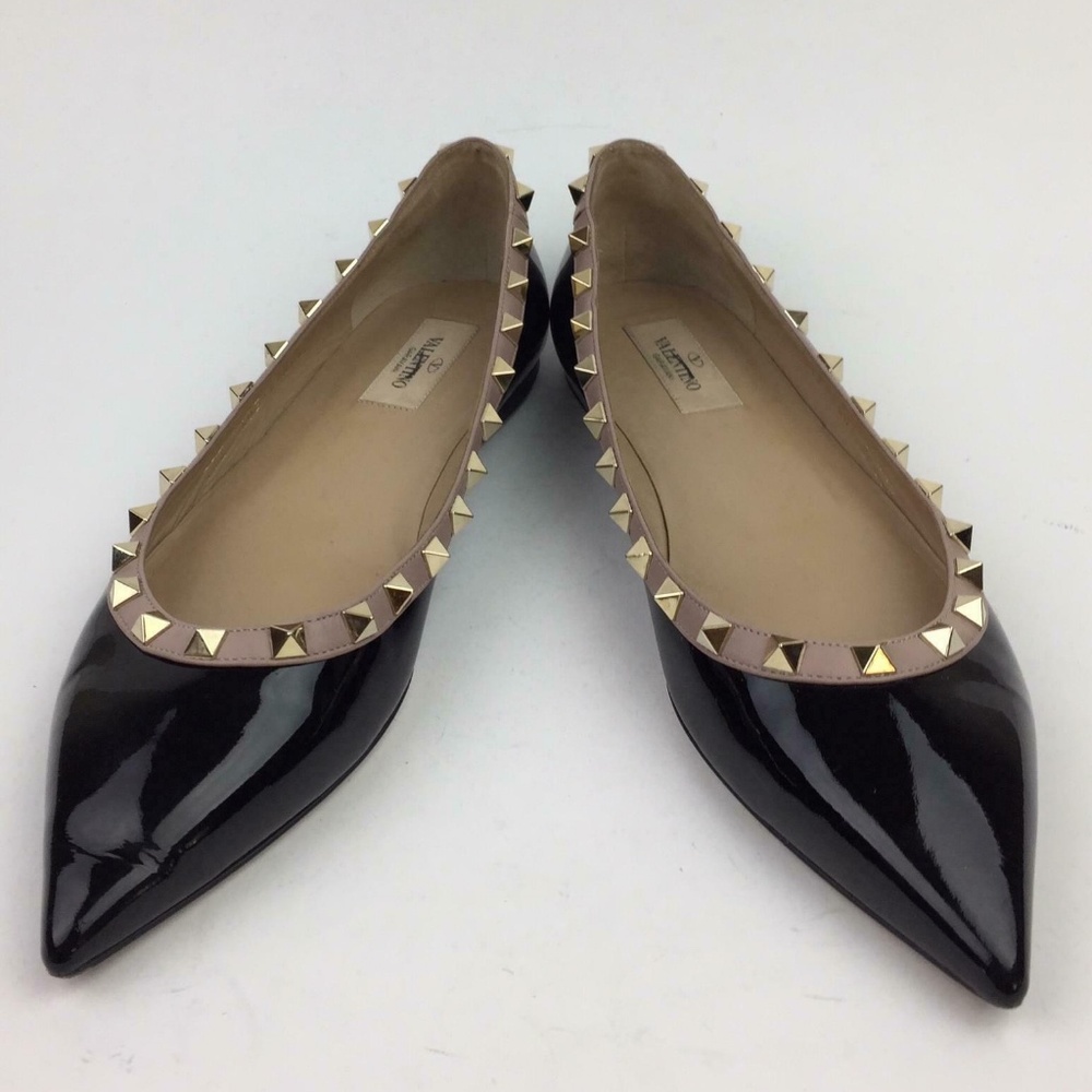 VALENTINO GARAVANI Rockstud Ballerina Flat…